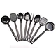 black kitchen utensil set